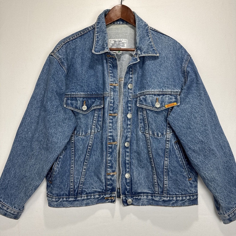 VTG Y2K Jordache Denim Button Jean Jacket Pockets unisex sz M‎ Streetwear